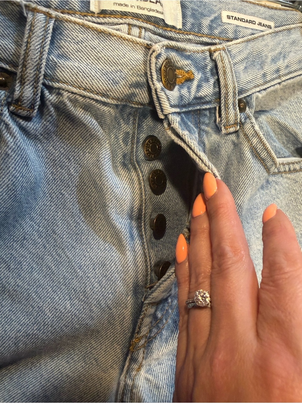 Pull&Bear Standard Jeans Women’s Size 28 Light Wash Mom Jeans - Picture 5 of 5